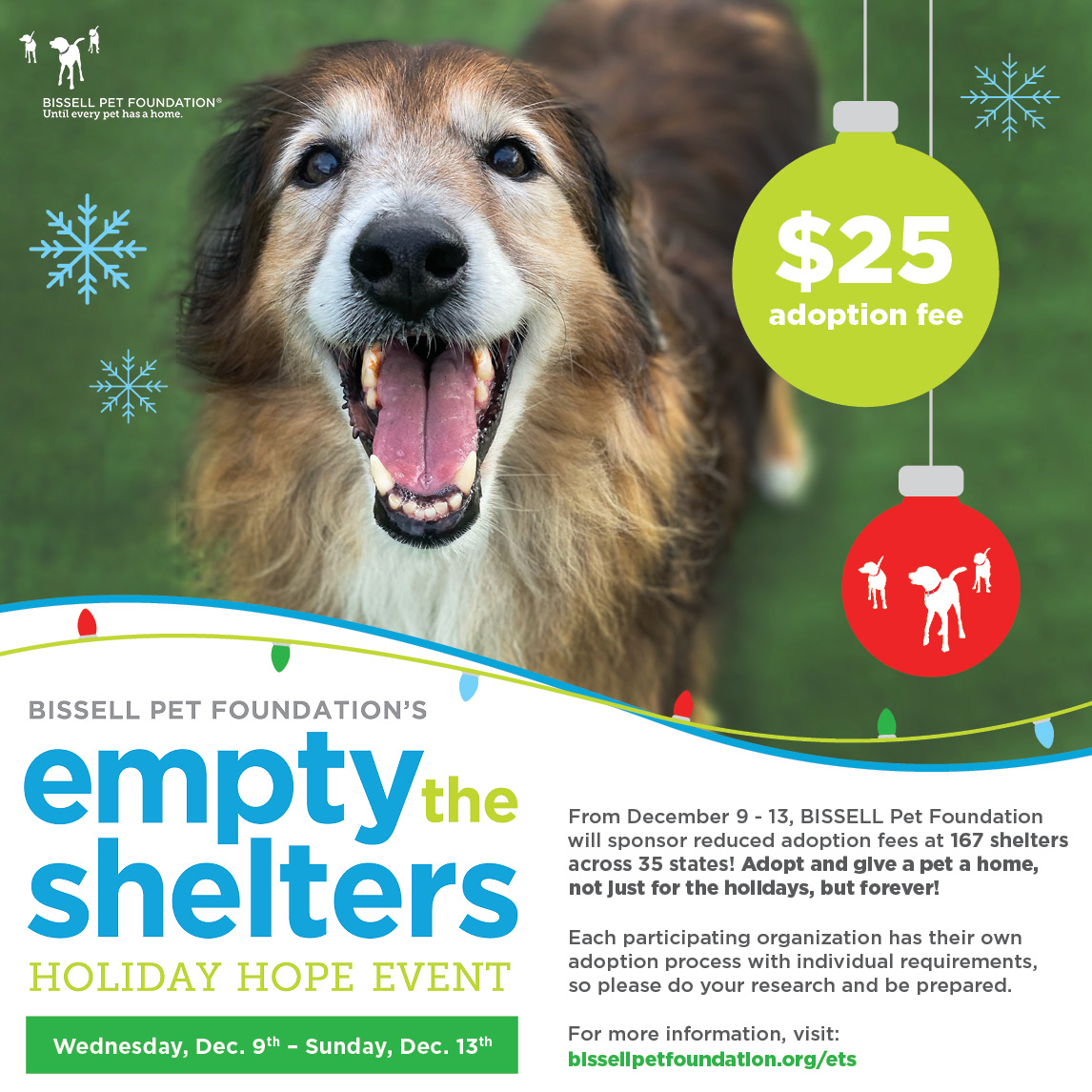 $25 Adoption Fee December 9-13th